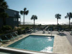 Beautiful view of the pool & ocean from the laundry room.