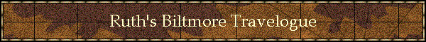 Ruth's Biltmore Travelogue