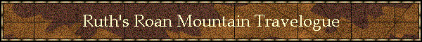 Ruth's Roan Mountain Travelogue