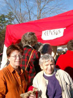 Our neighbors Rose Anne and her mother Elsie at the gate.