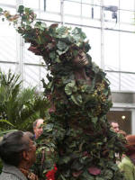 Girvaud admires The Living Garden entertainment.